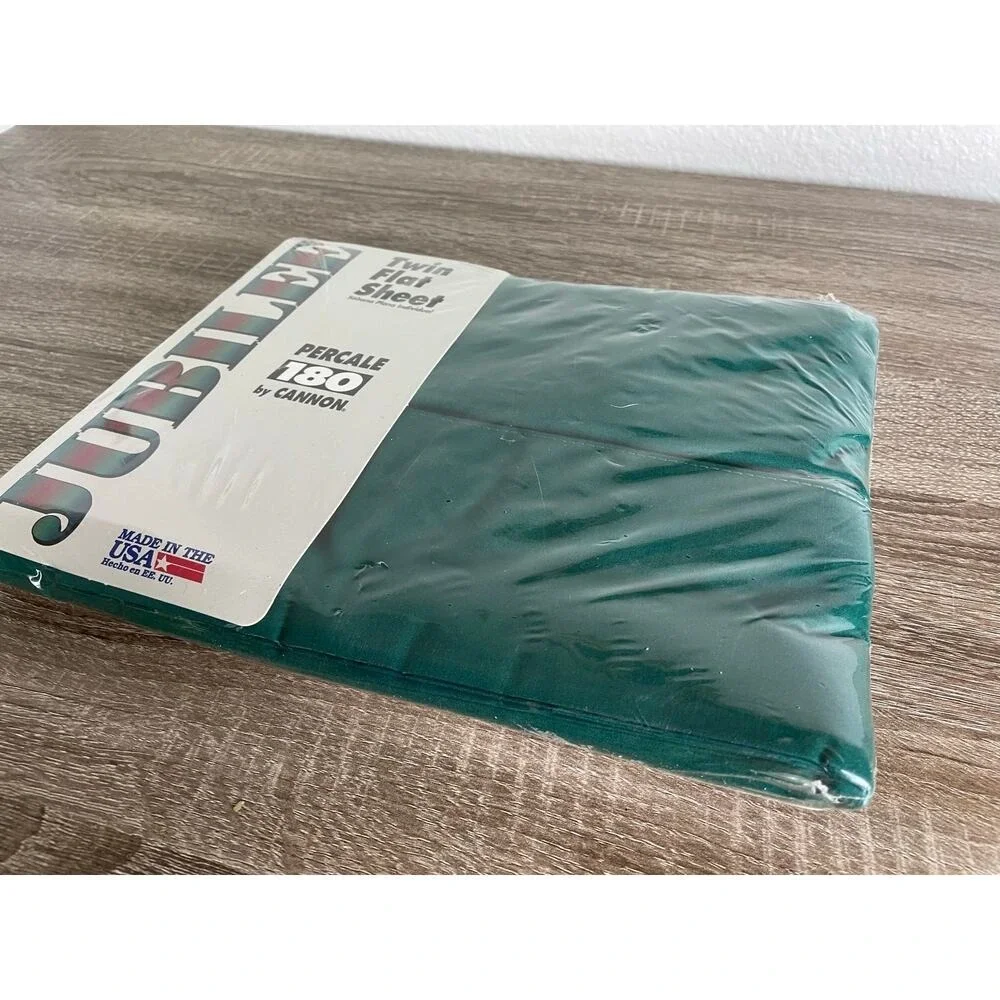 Vintage Cannon Jubilee II Twin Flat Sheet Percale‎ 180 Cotton USA Made 90s NEW